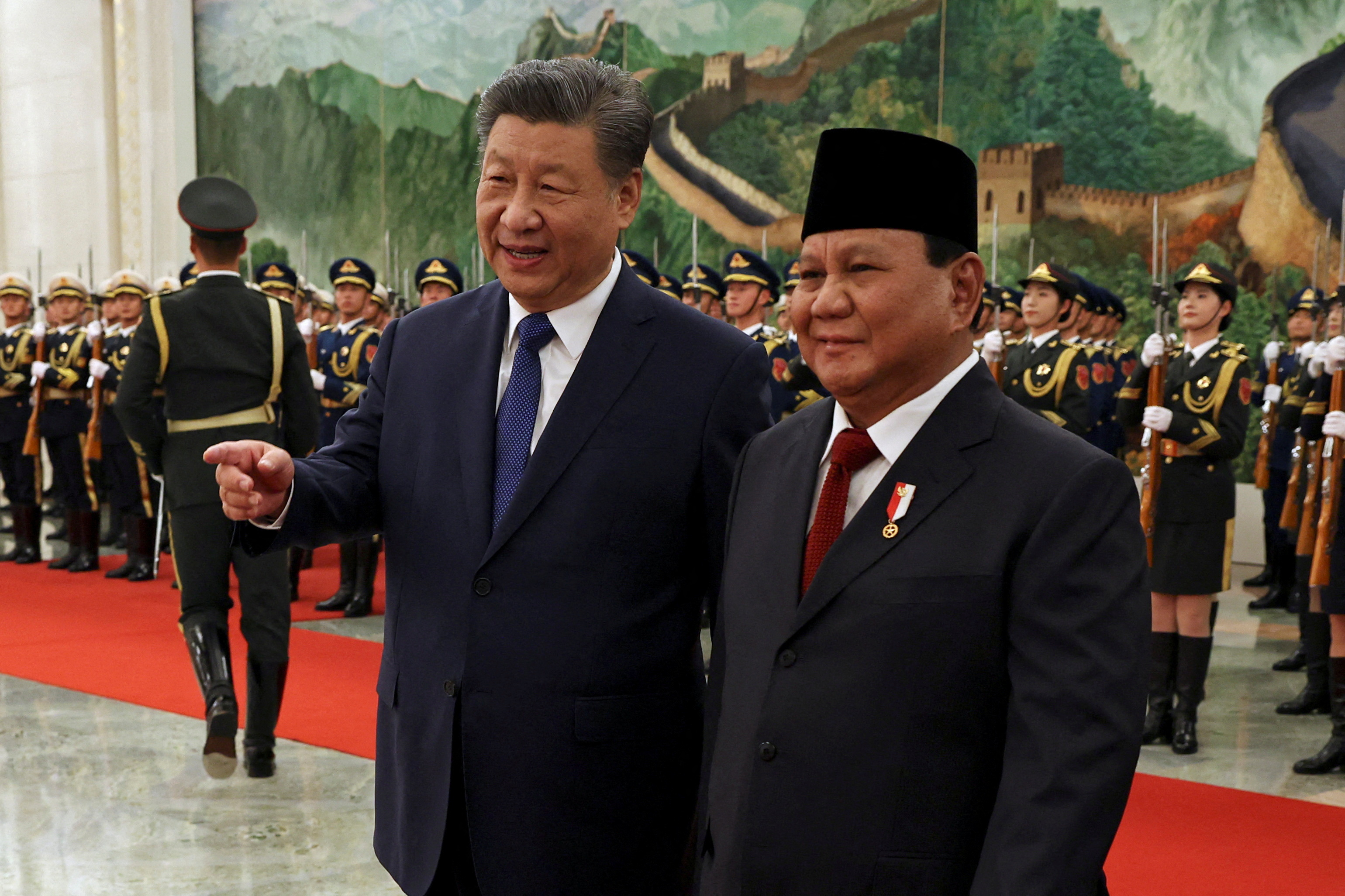 FILE PHOTO: Indonesia's President Prabowo visits China