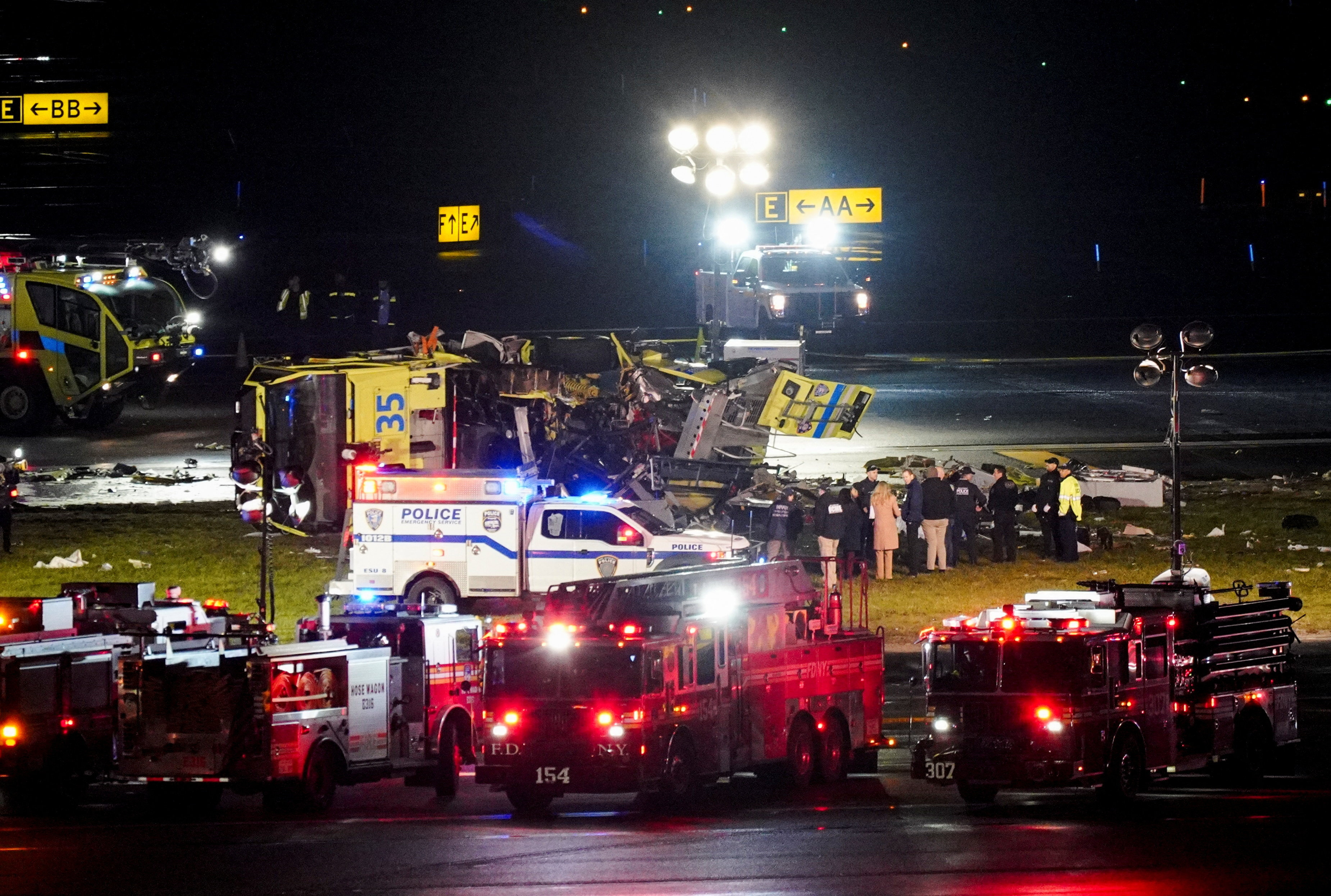 Air Canada Express jet collides with a ground vehicle at LaGuardia airport