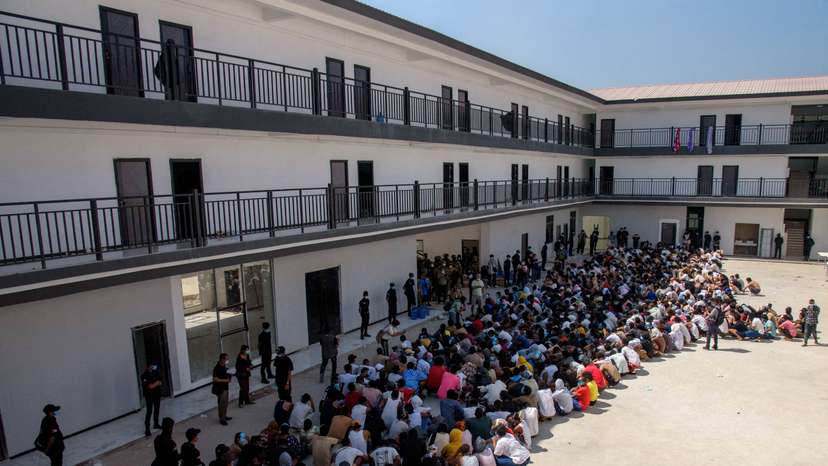 FILE PHOTO: Trafficked scam centre victims in Myanmar stuck in limbo in Myawaddy