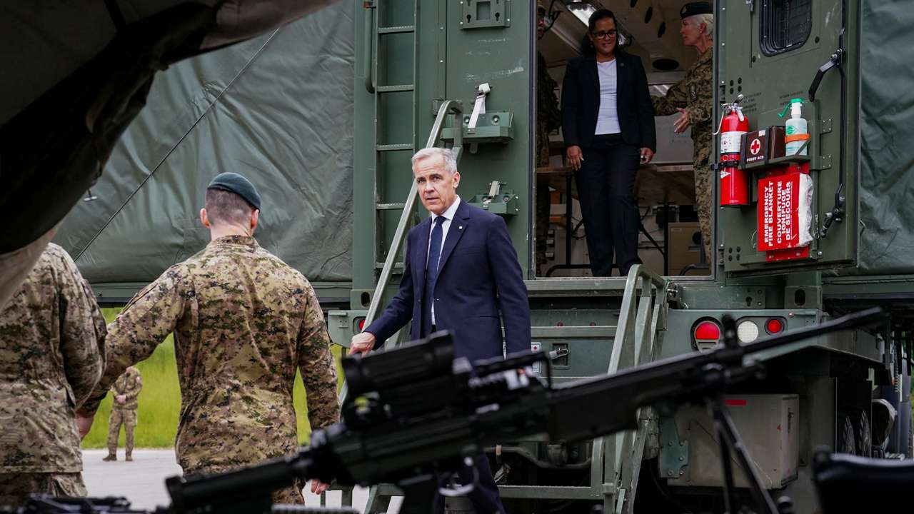Canada’s PM Carney visits Fort York Armoury in Toronto