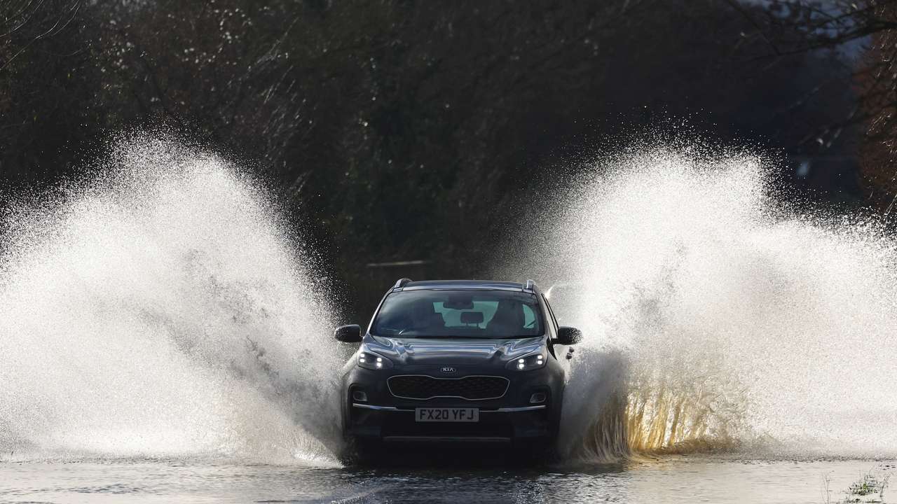 Flooding in aftermath of Storm Henk in Pulborough