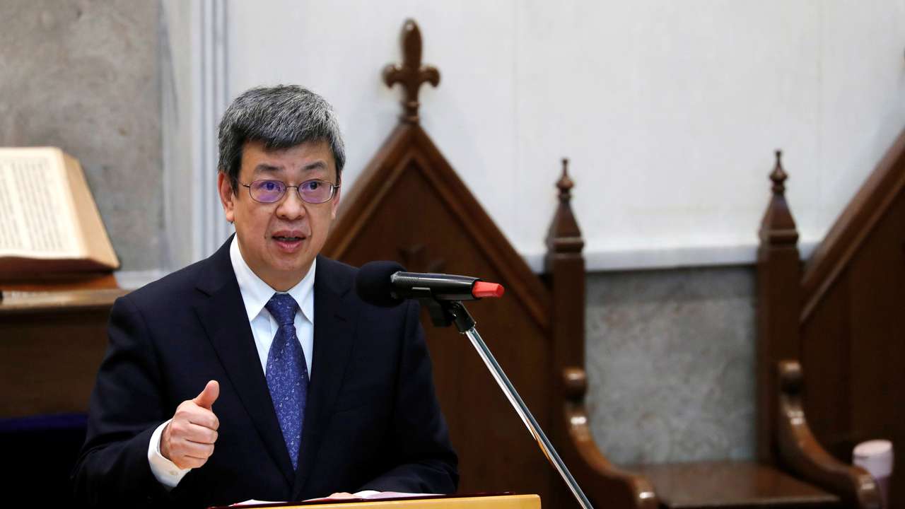 Taiwanese Vice President Chen Chien-jen attends an event to campaign for Taiwan to be recognised as a participant in the United Nations and World Health Organization, in Taipei