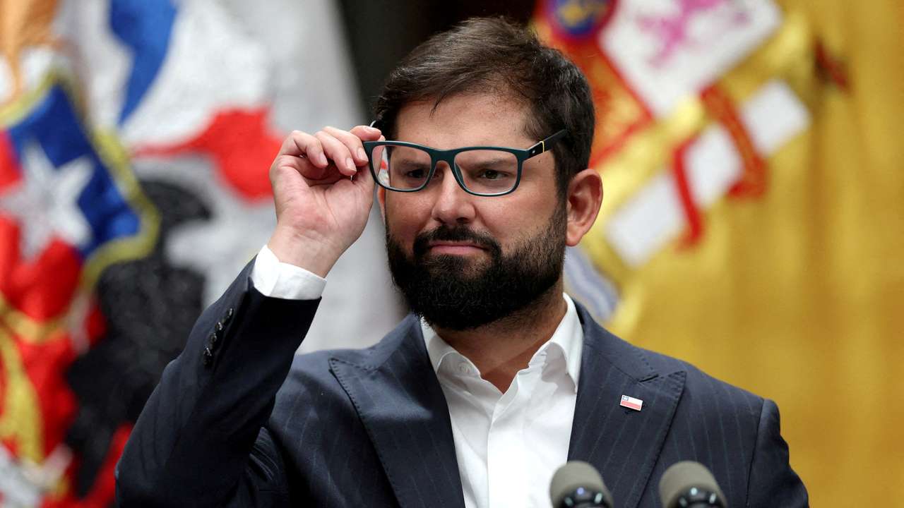 FILE PHOTO: Chile's president, Gabriel Boric, is pictured in Santiago