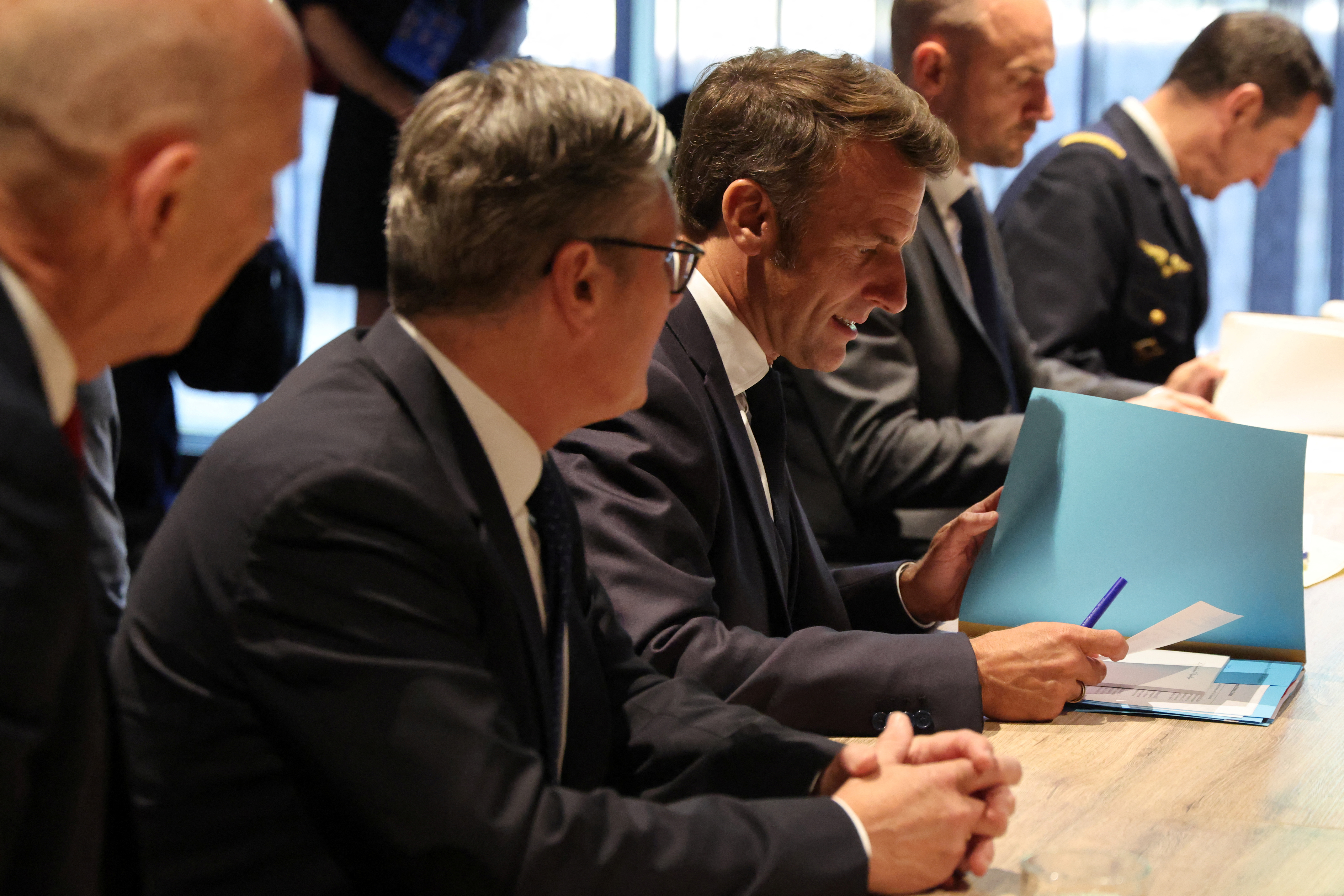 France's President Macron, Germany’s Chancellor Merz and Britain's Prime Minister Starmer meet in The Hague