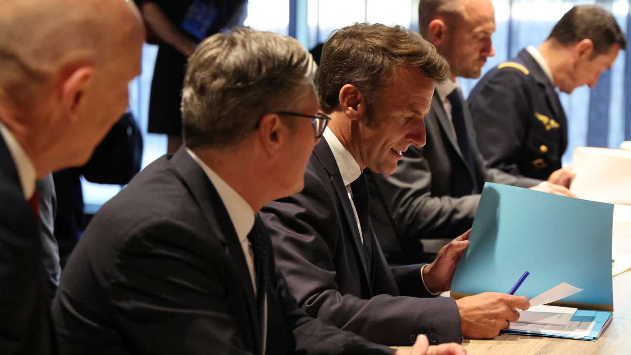 France's President Macron, Germany’s Chancellor Merz and Britain's Prime Minister Starmer meet in The Hague