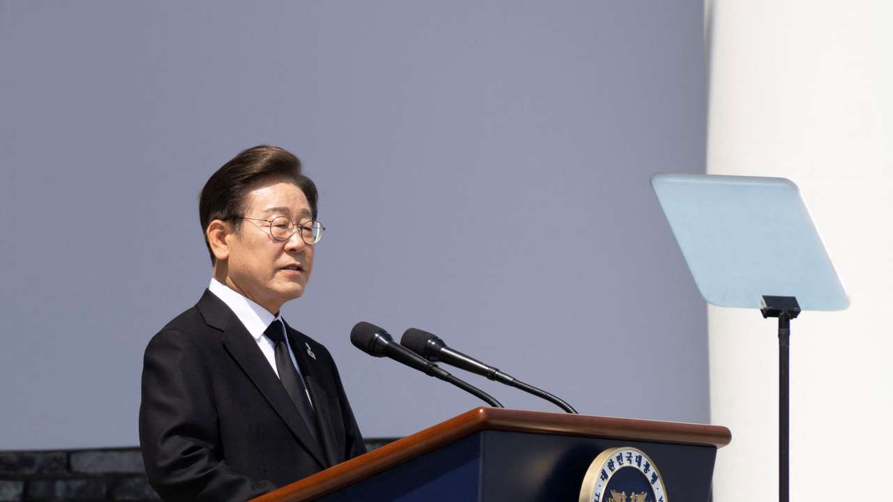 South Korean President Lee Jae-myung attends the 70th Memorial Day ceremony