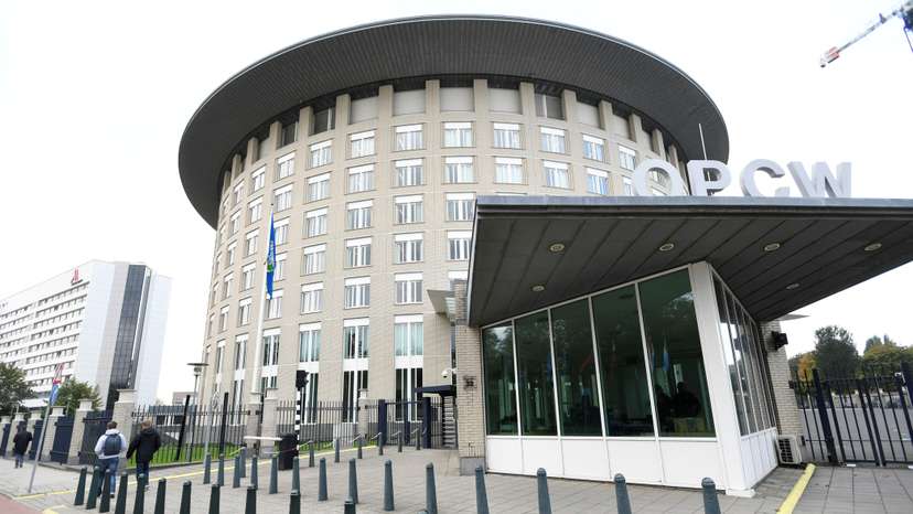 FILE PHOTO: The building of the Organization for the Prohibition of Chemical Weapons (OPCW) is pictured in The Hague