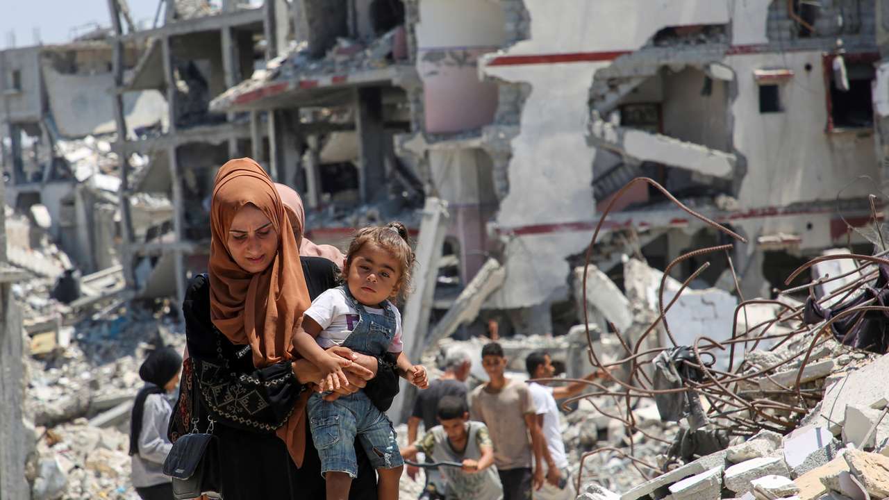 Scenes of destruction amid Israel-Hamas conflict, in Khan Younis in the southern Gaza Strip