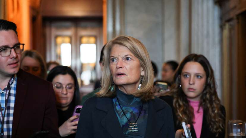 U.S. Senator Lisa Murkowski (R-AK) exits the Senate