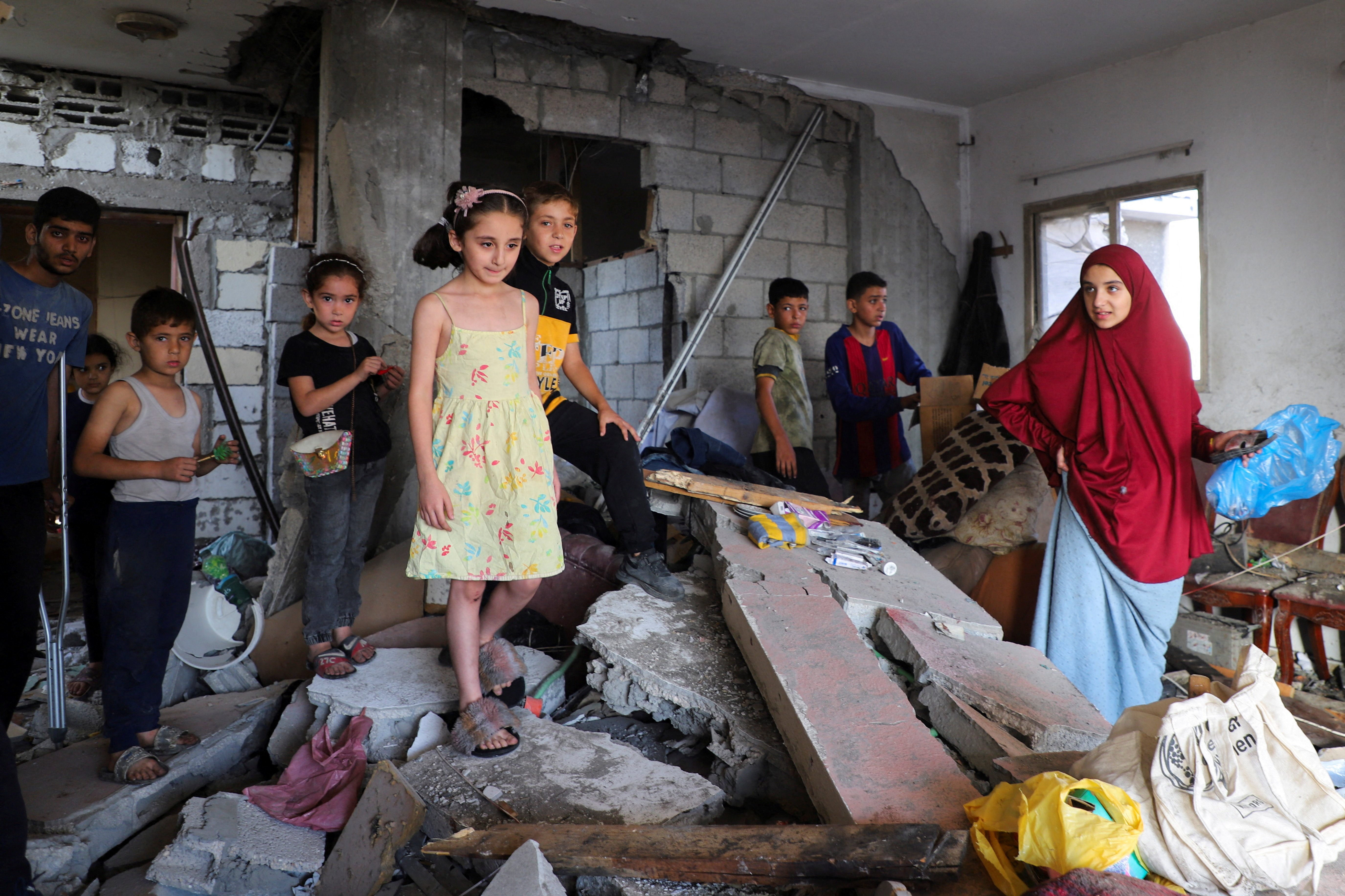 Aftermath of an overnight Israeli strike, in Gaza City