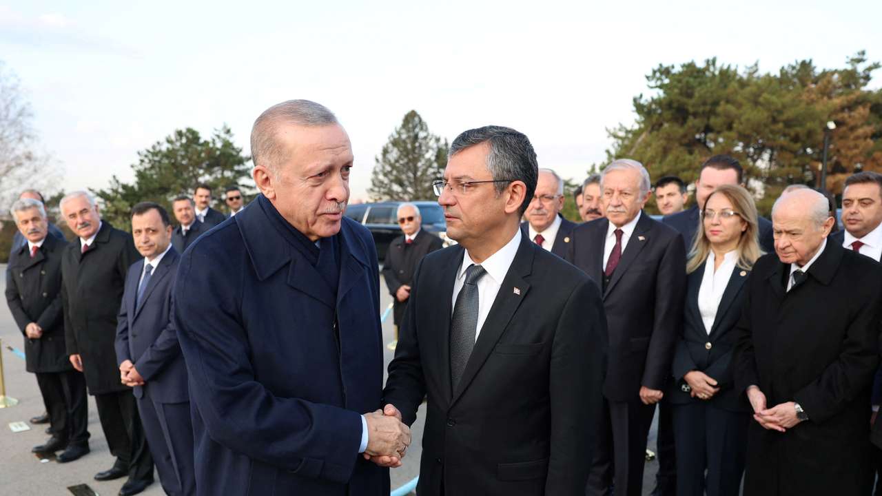 Turkey's President Tayyip Erdogan attends a ceremony at the mausoleum of Mustafa Kemal Ataturk in Ankara