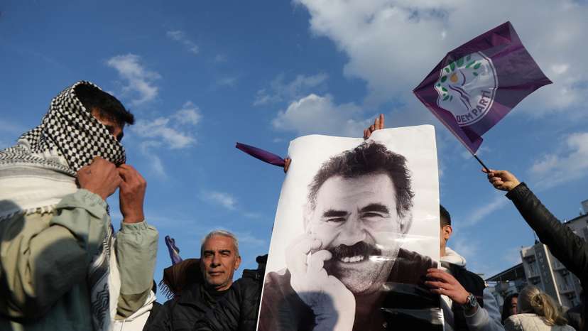 FILE PHOTO: Jailed Kurdish militant leader Ocalan calls on PKK to dissolve, pro-Kurdish DEM Party says