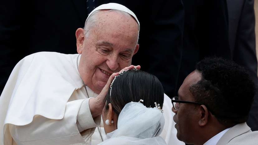 Pope Francis holds the weekly general audience, at the Vatican