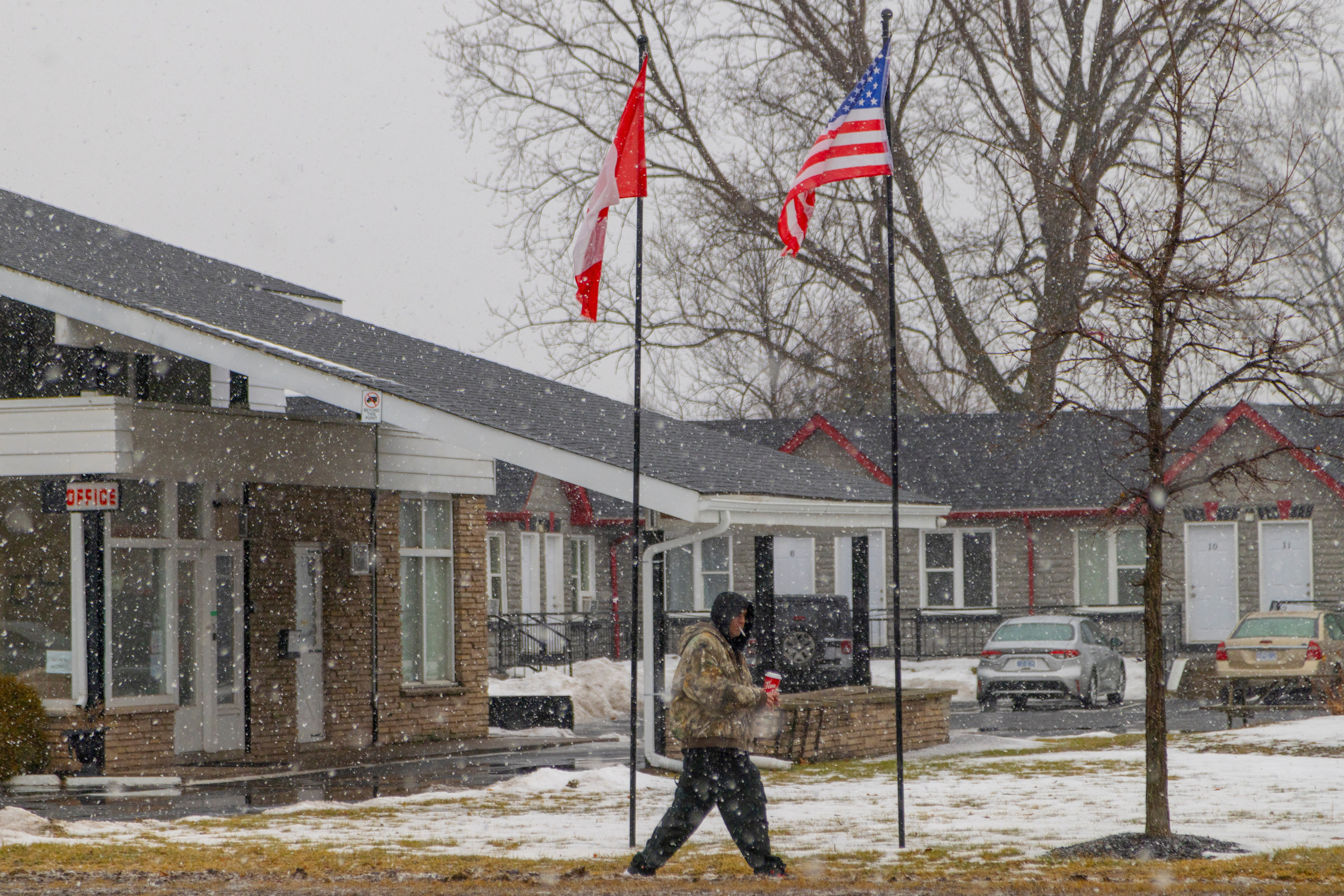 Canadian and U.S. Flags