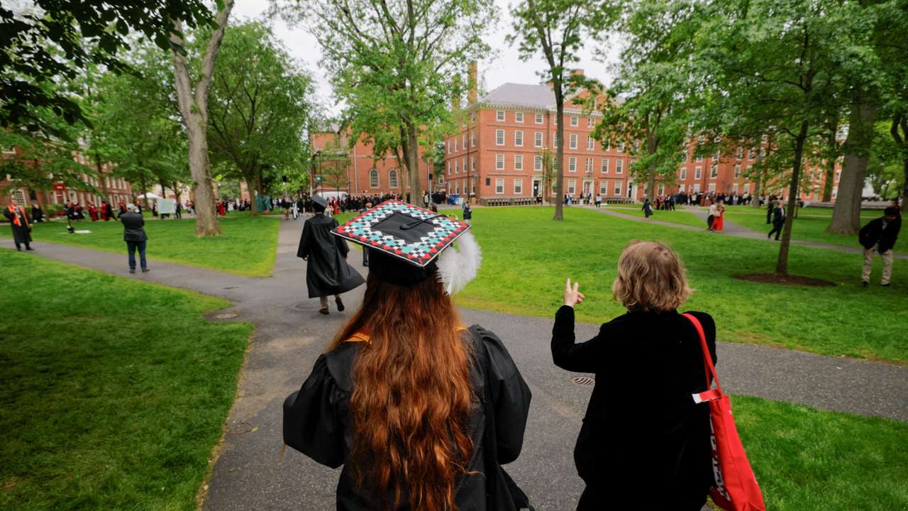 FILE PHOTO: Commencement ceremonies at Harvard University in Cambridge