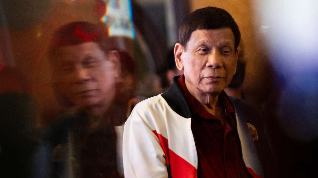 Former Philippine president Rodrigo Duterte attends PDP-Laban proclamation rally