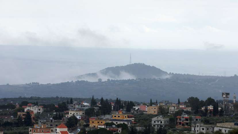 A general view shows the Lebanese village of Blida as seen from Mhaibib village