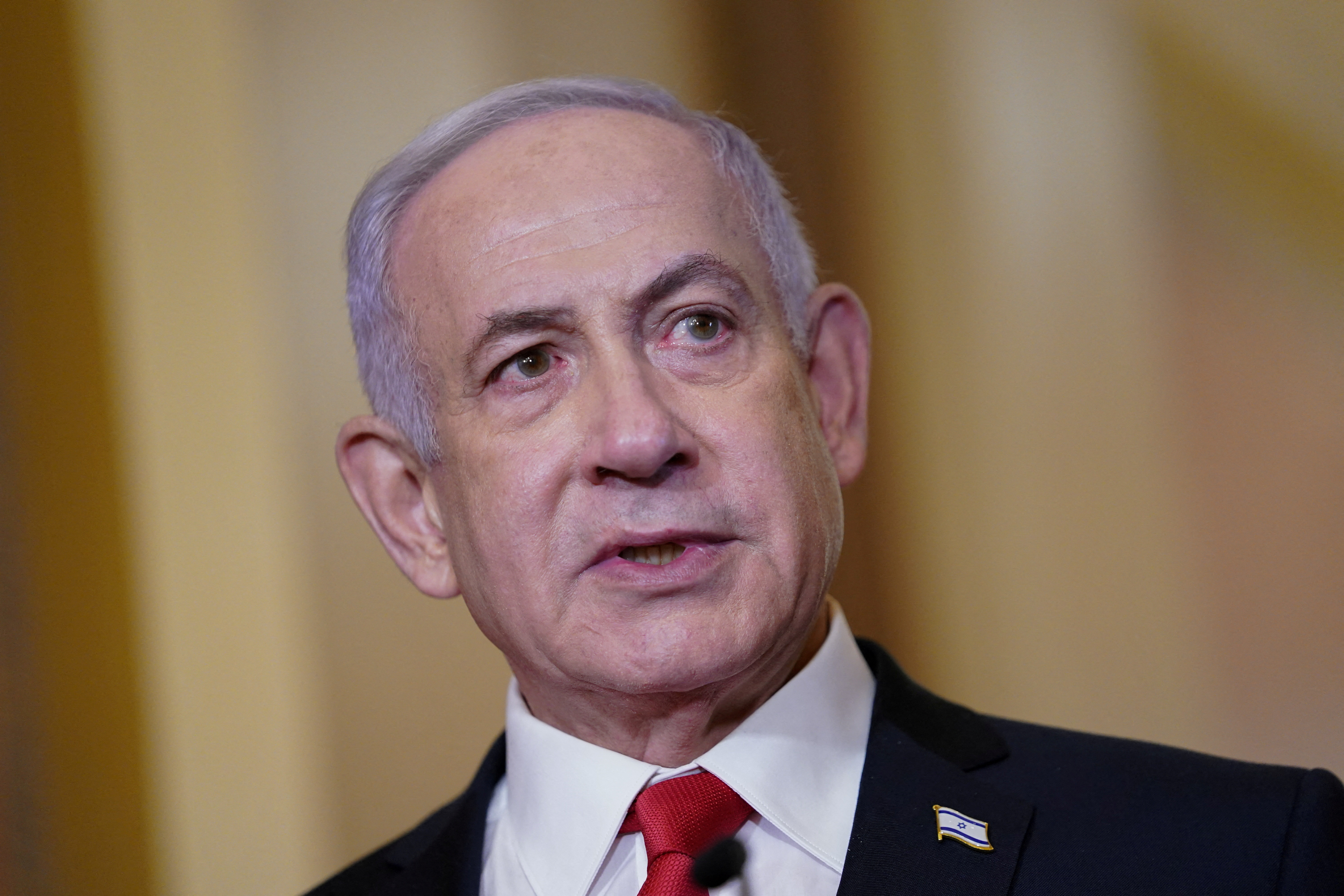 FILE PHOTO: Israeli Prime Minister Netanyahu meets with U.S. House Speaker Johnson at Capitol in Washington