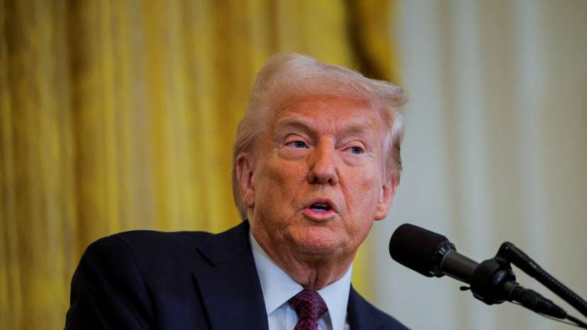 U.S. President Donald Trump meets British Prime Minister Keir Starmer, in Washington, D.C.