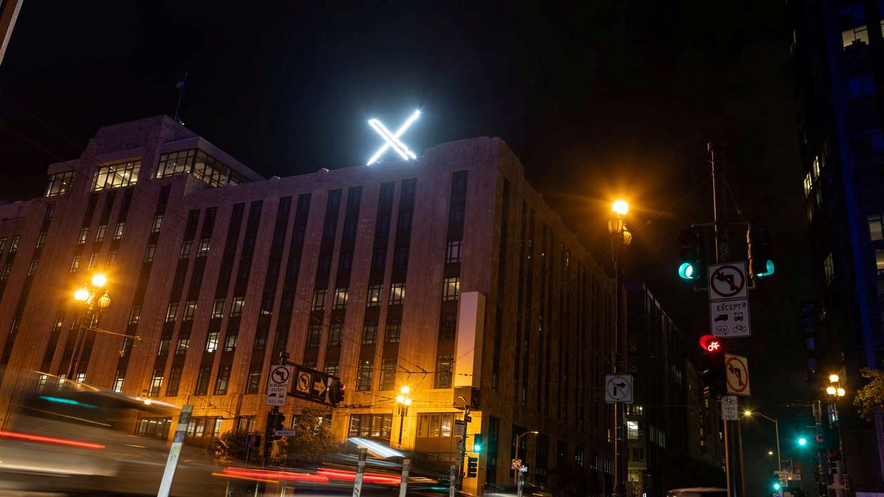 FILE PHOTO: 'X' logo is seen on the top of the messaging platform X, formerly known as Twitter