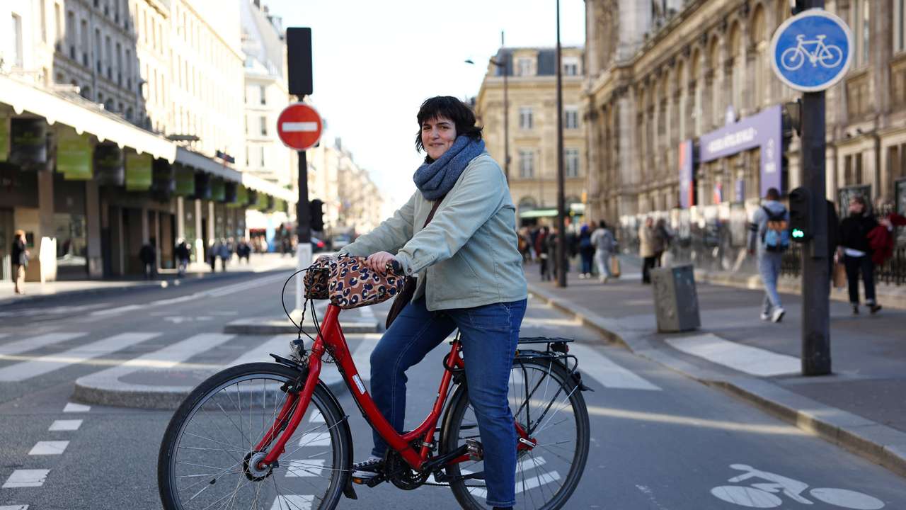 Parisian bike enthousiast Marion Soulet poses in Paris