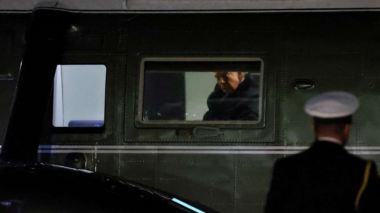 U.S. President Donald Trump departs for Asia from the South Lawn of the White House in Washington