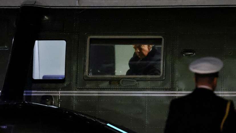U.S. President Donald Trump departs for Asia from the South Lawn of the White House in Washington