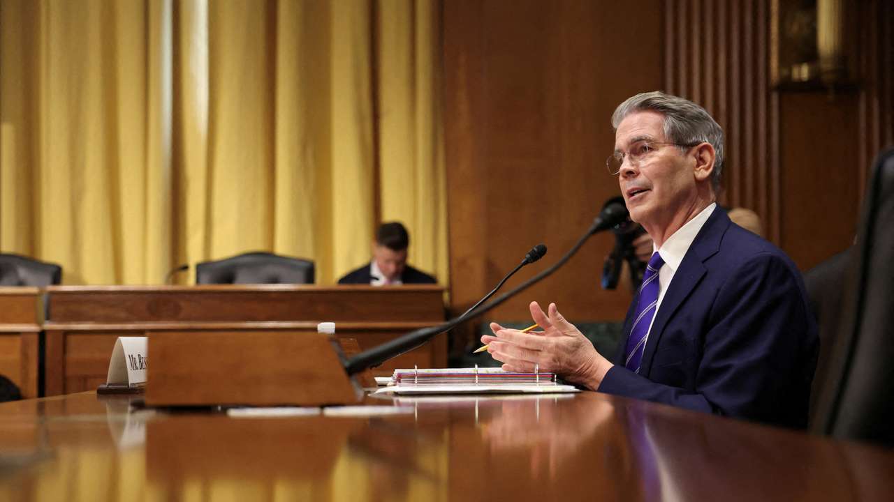 Scott Bessent treasury confirmation hearing on Capitol Hill in Washington