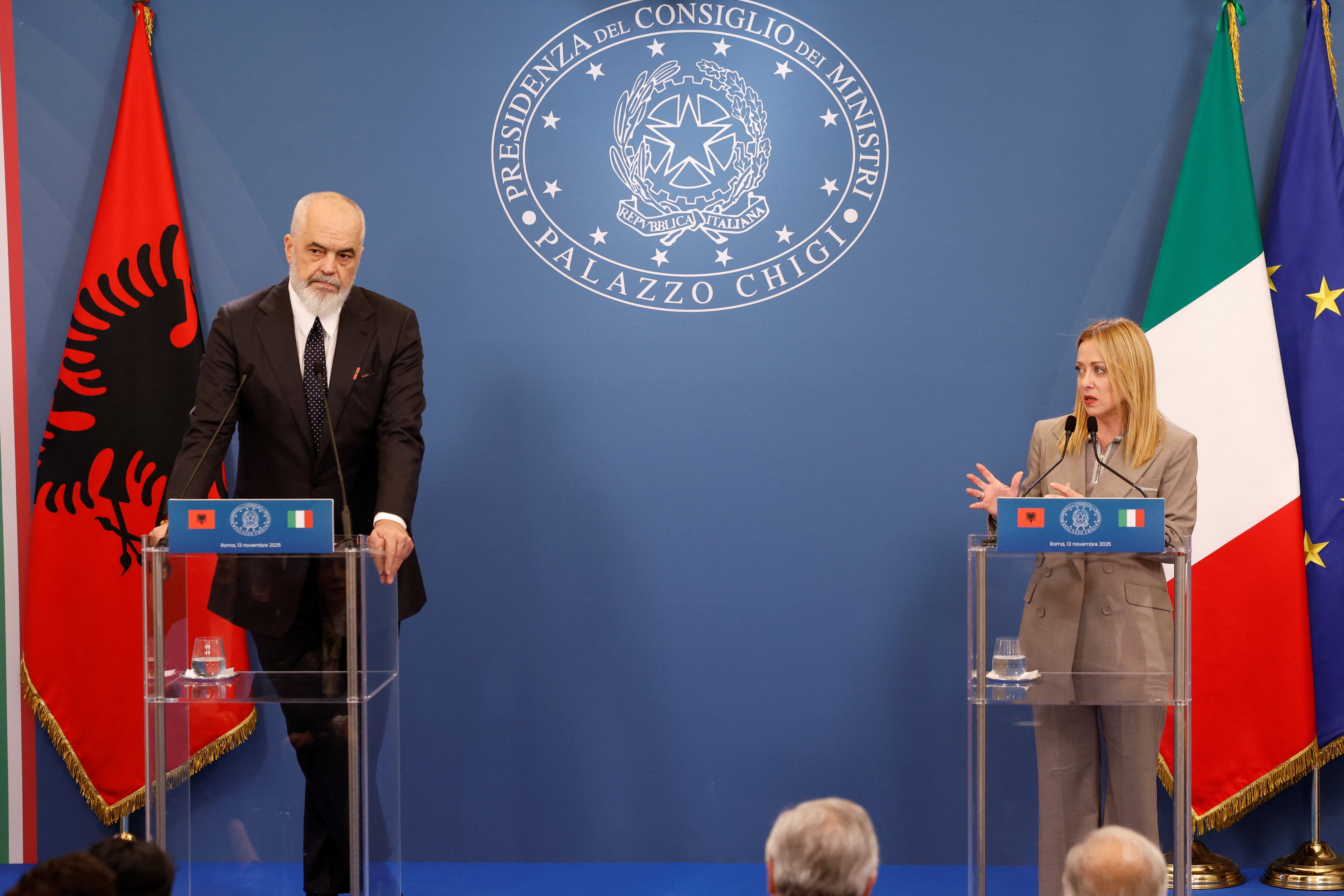 Italian PM Meloni and her Albanian counterpart Rama attend the first intergovernmental summit in Rome