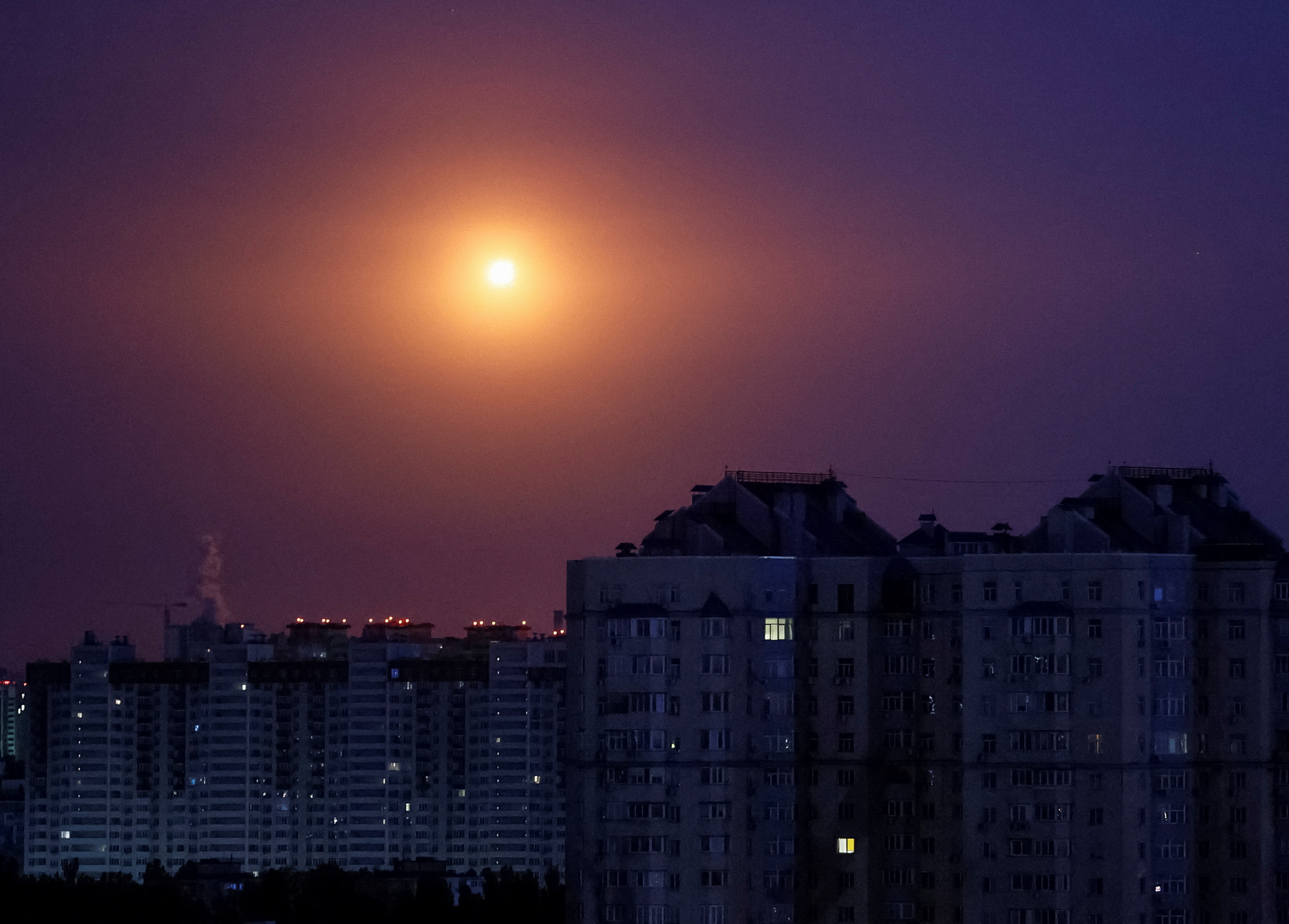 Russian drone strike in Kyiv