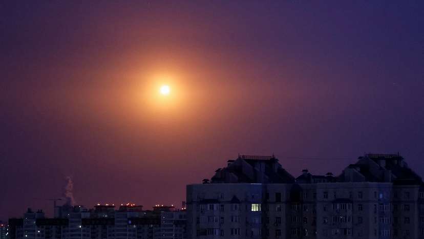 Russian drone strike in Kyiv