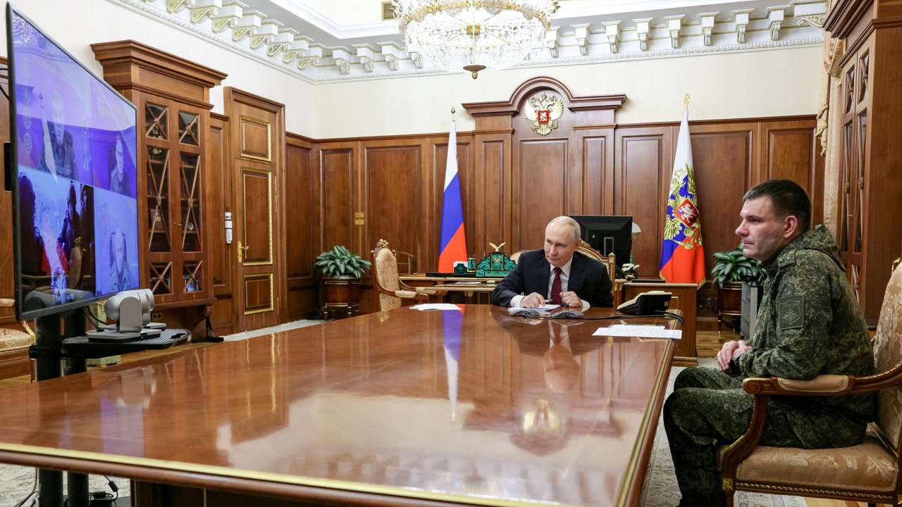 Russian President Vladimir Putin holds a meeting in Moscow