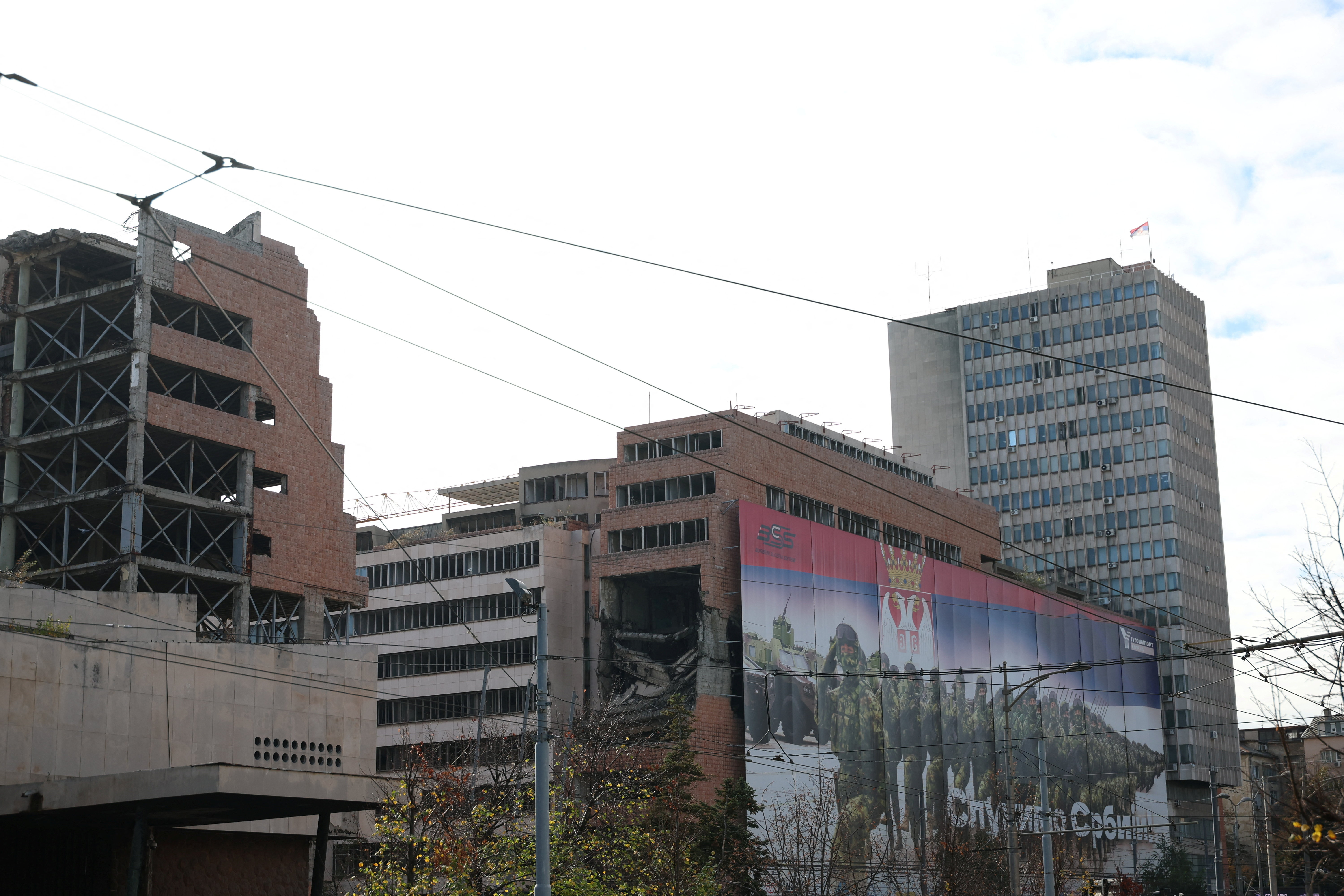 Serbian parliament debates law set to speed up development of a luxury compound by an investment company set up by Jared Kushner, in Belgrade