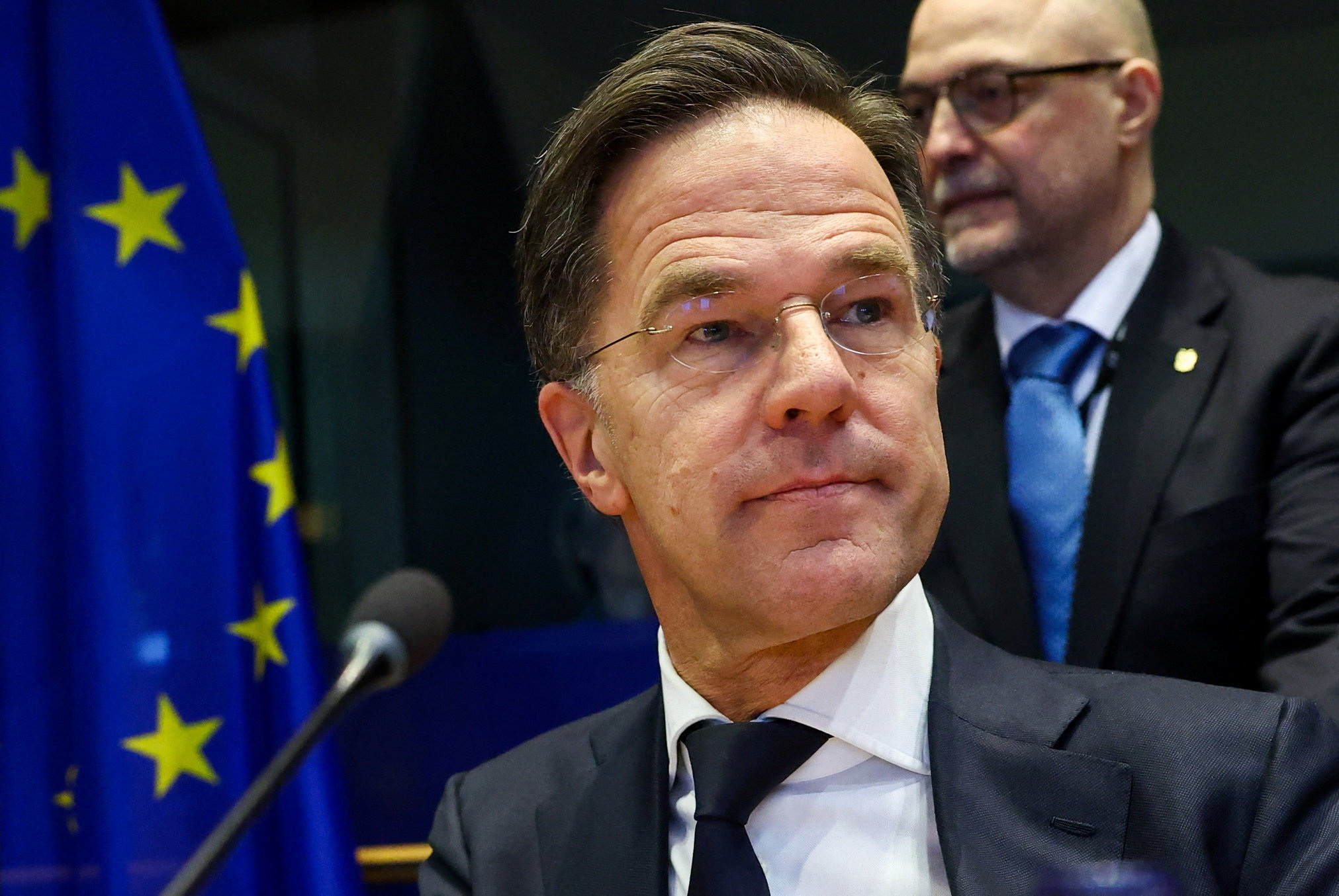 NATO's Rutte speaks at the European Parliament in Brussels