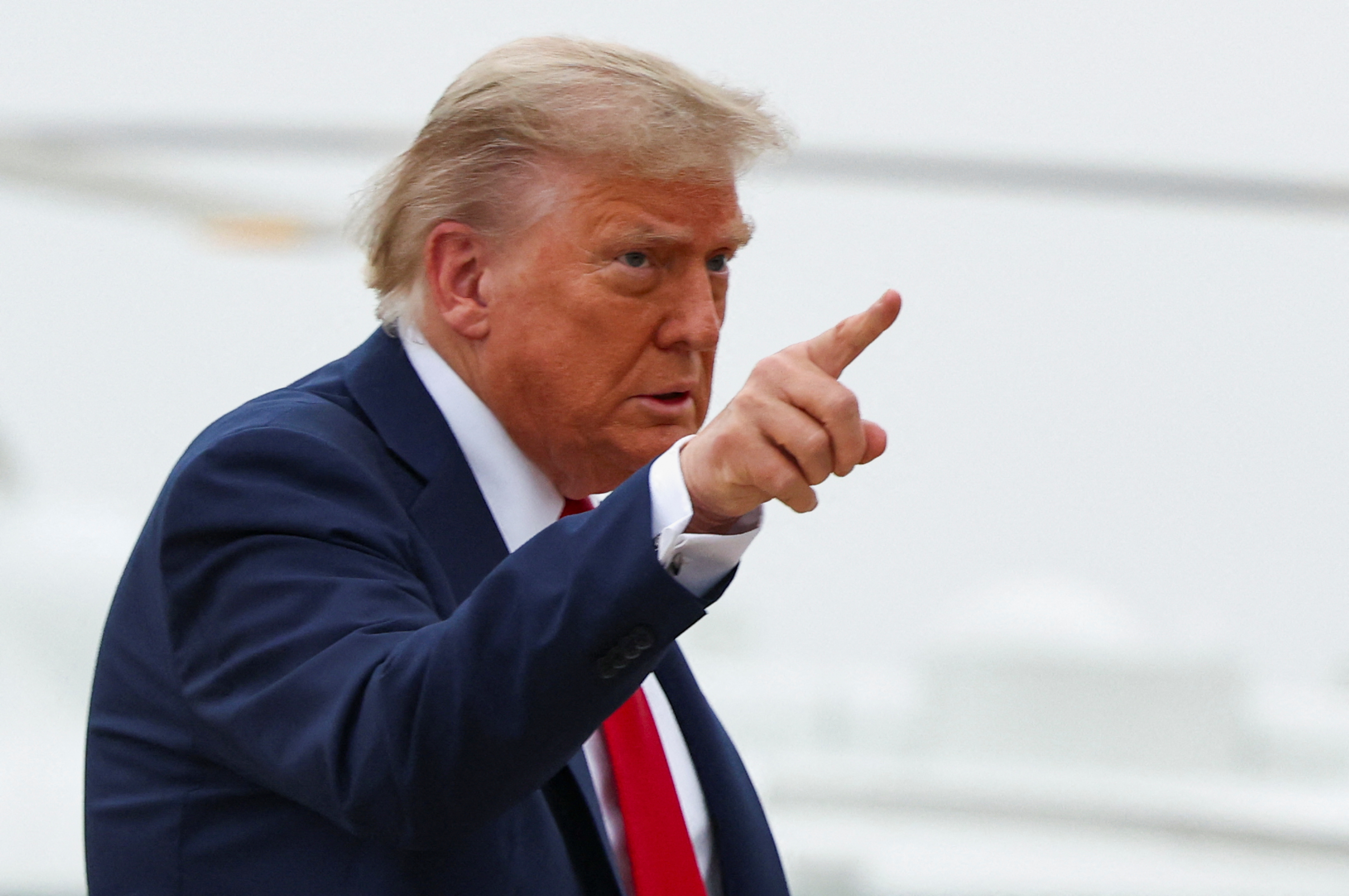 U.S. President Donald Trump departs to attend the G7 Summit in Canada, at Joint Base Andrews