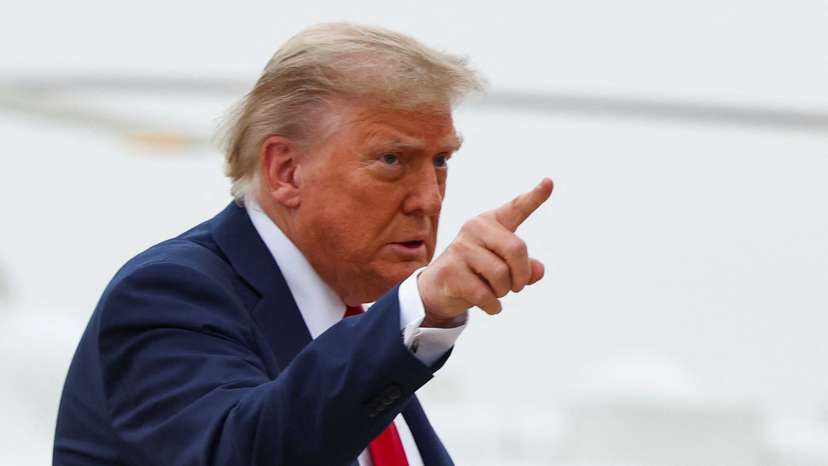 U.S. President Donald Trump departs to attend the G7 Summit in Canada, at Joint Base Andrews