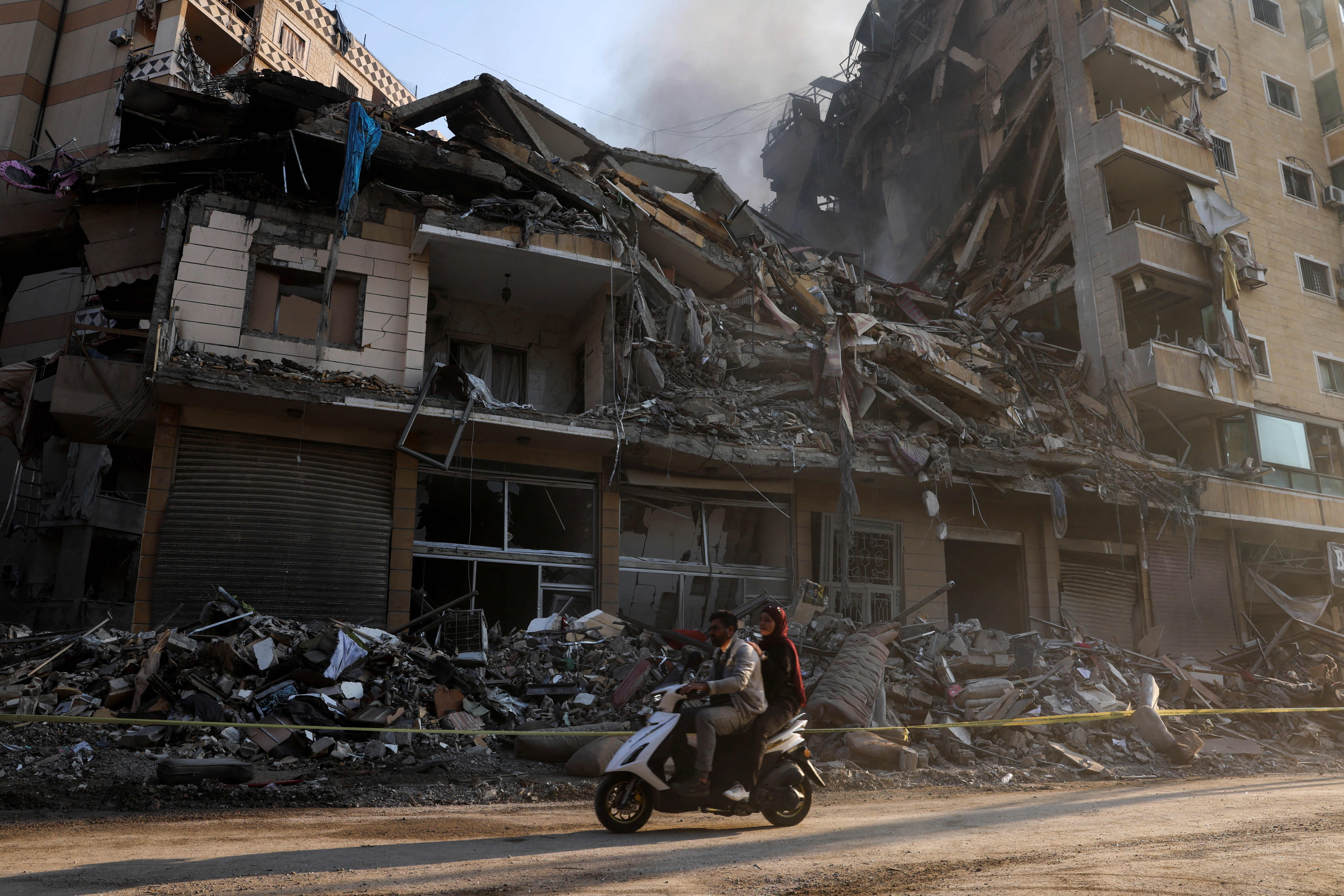 Aftermath of Israeli strikes on Beirut's southern suburbs