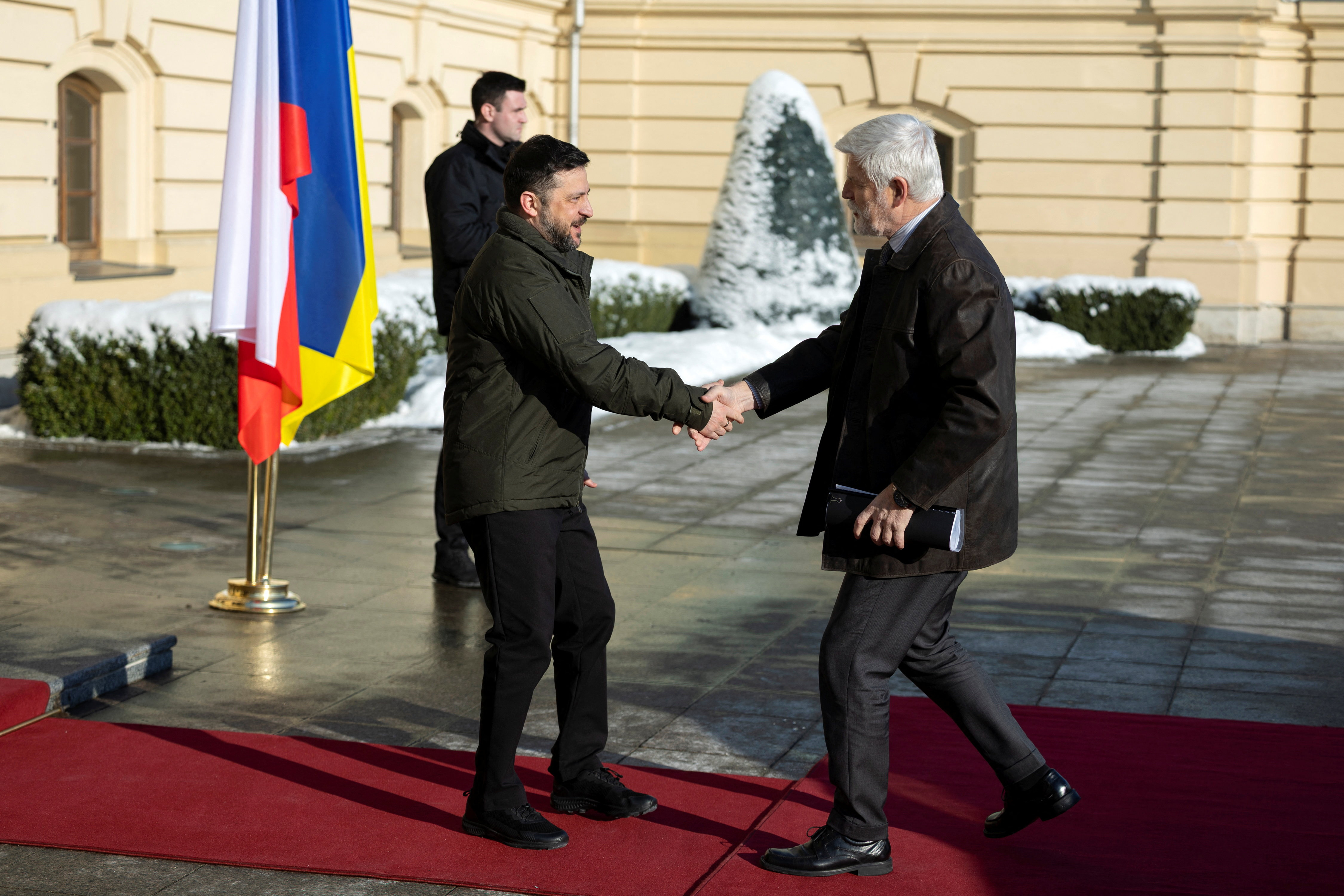 Ukrainian President Volodymyr Zelenskiy meets his Czech counterpart Petr Pavel in Kyiv