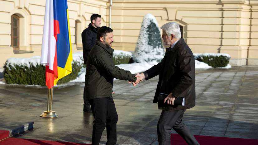 Ukrainian President Volodymyr Zelenskiy meets his Czech counterpart Petr Pavel in Kyiv