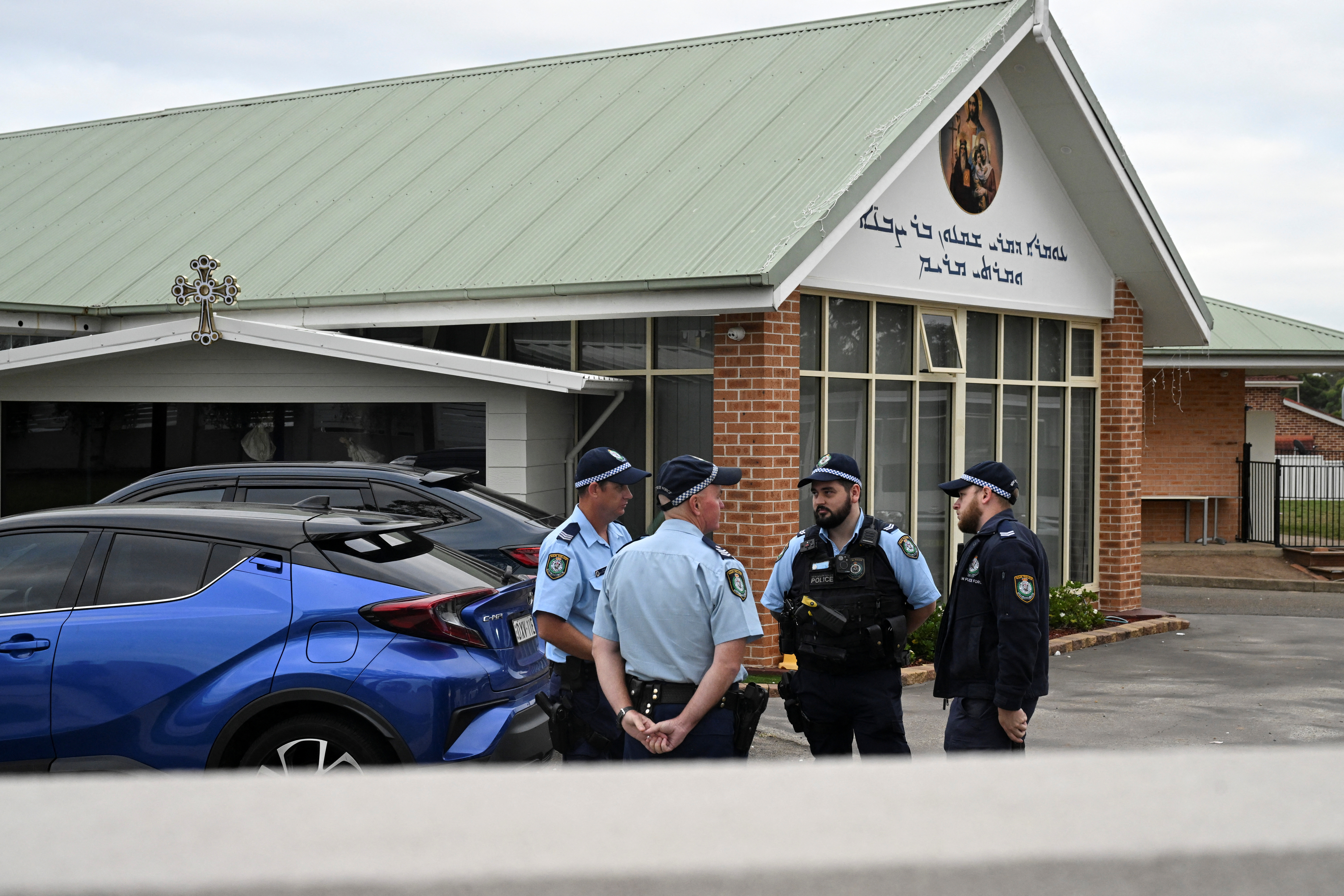 Aftermath of a knife attack at the Assyrian Christ The Good Shepherd Church, in Sydney