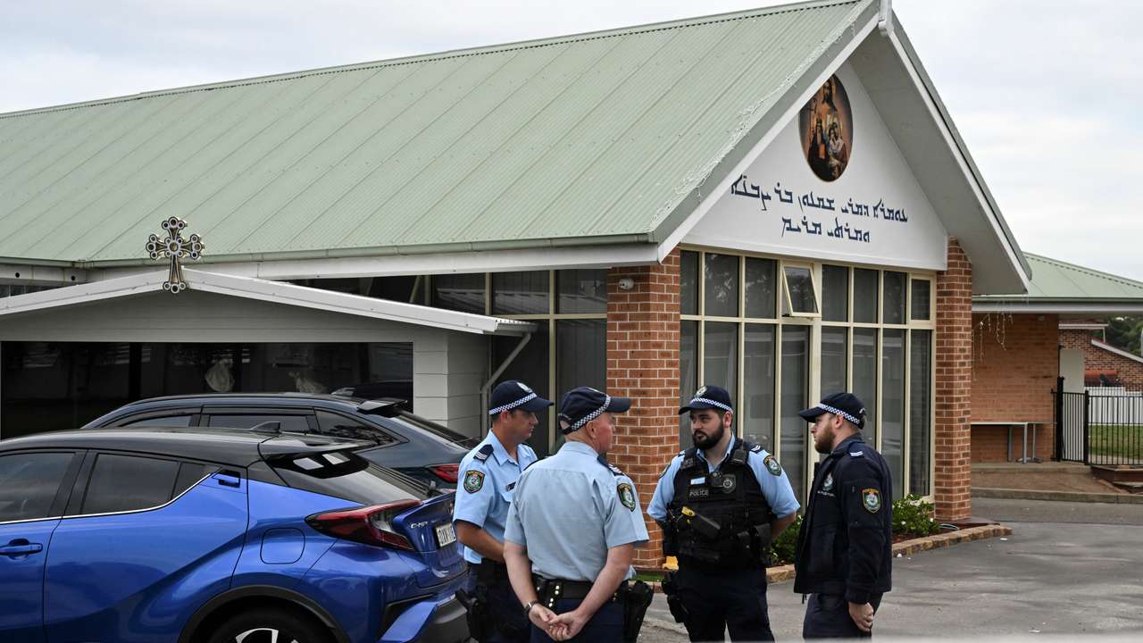 Aftermath of a knife attack at the Assyrian Christ The Good Shepherd Church, in Sydney