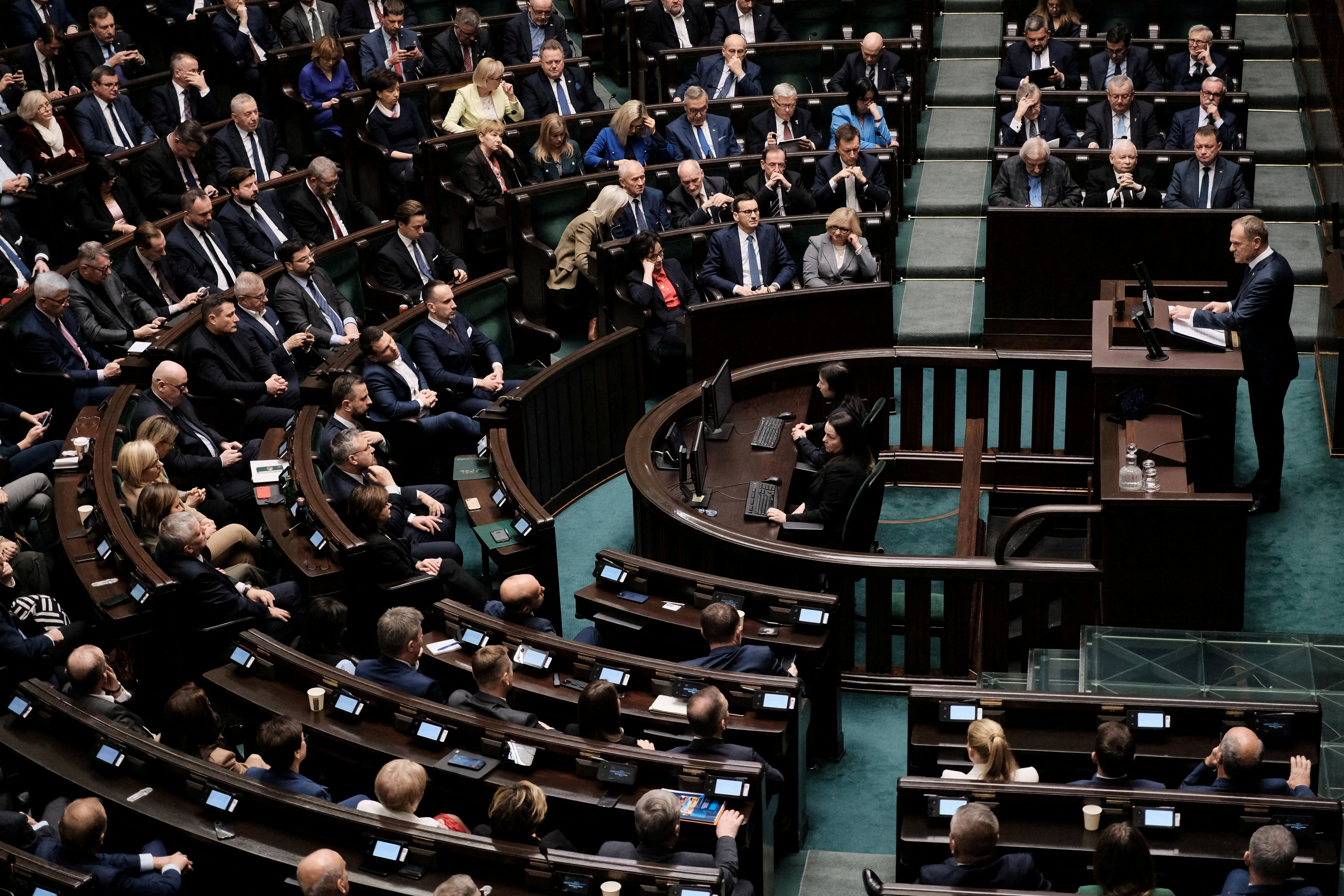 Newly appointed Polish PM Donald Tusk presents his government's programme and asks for a vote of confidence in Parliament in Warsaw