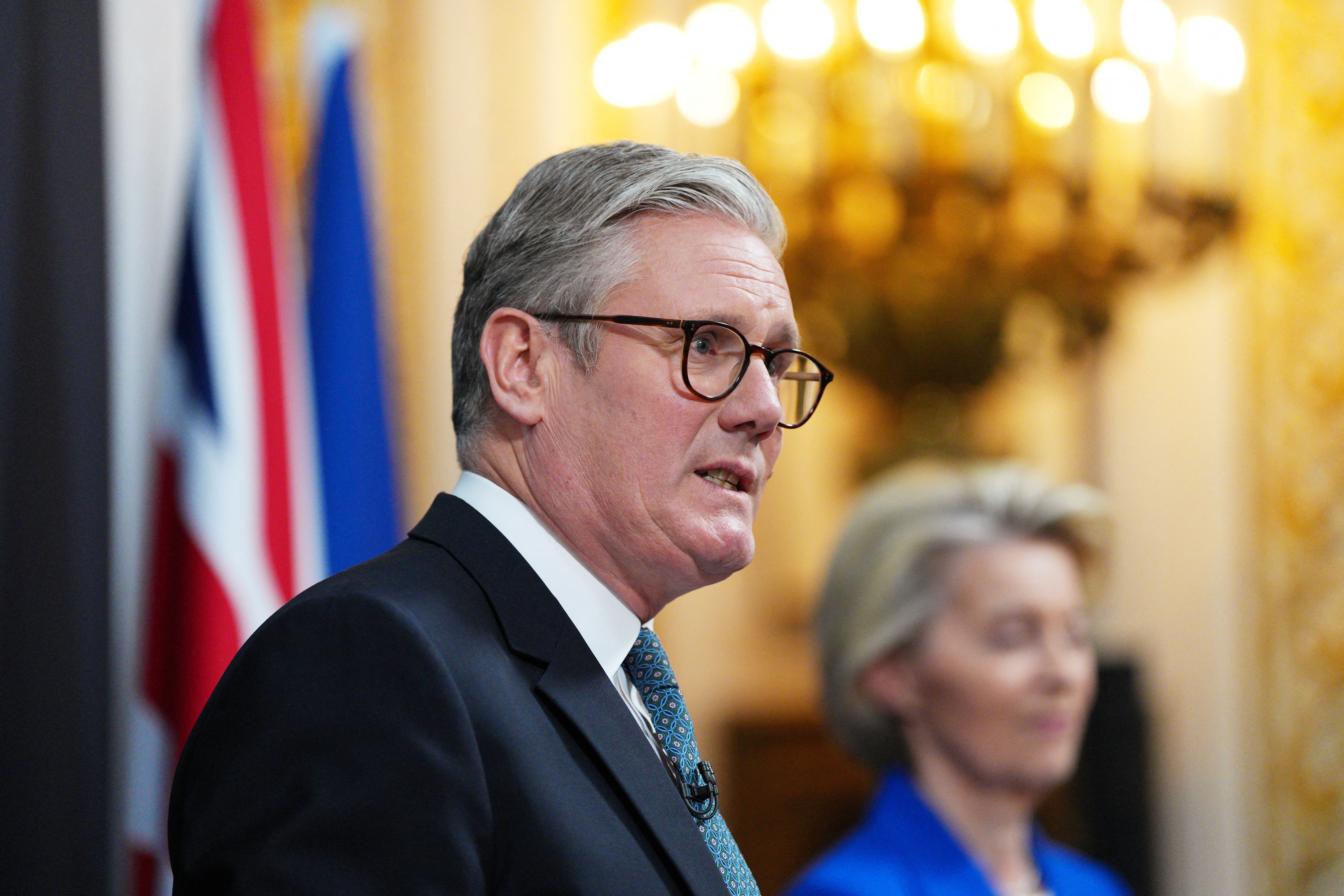 Press conference at the UK-EU summit at Lancaster House, in London