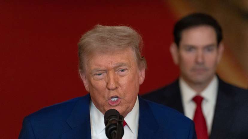 U.S. President Donald Trump delivers an address to the nation at the White House in Washington, following U.S. strikes on Iran's nuclear facilities