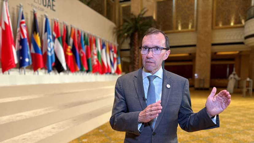 Norway's Minister of Foreign Affairs Espen Barth Eide speaks during an interview with Reuters, in Abu Dhabi