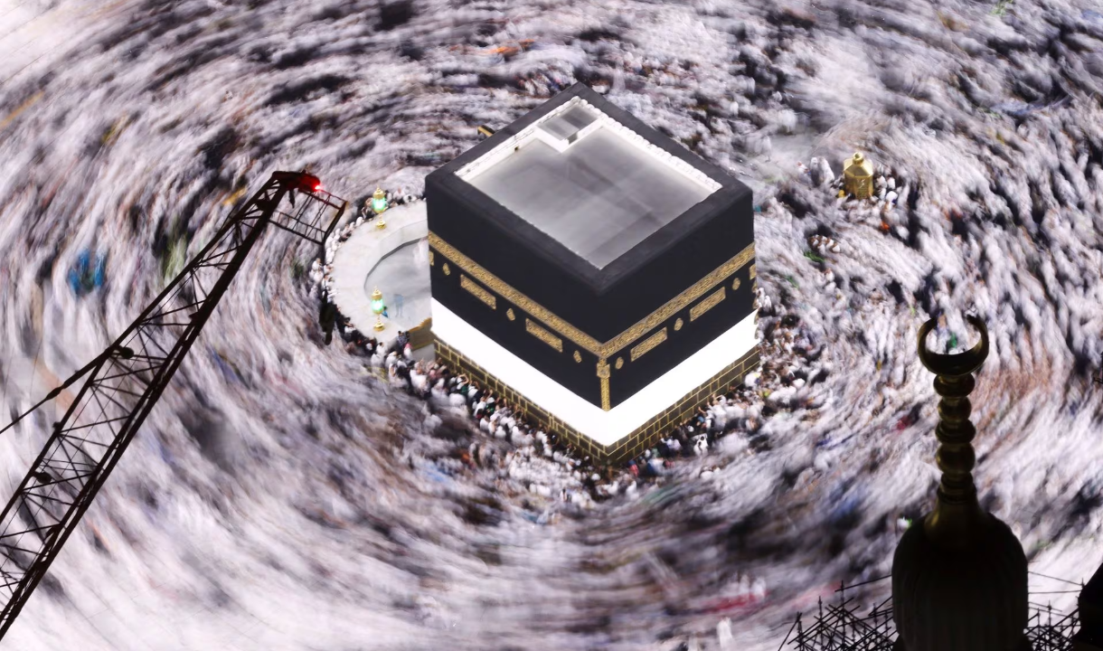 Muslim pilgrims perform the Umrah at the Holy Kaaba