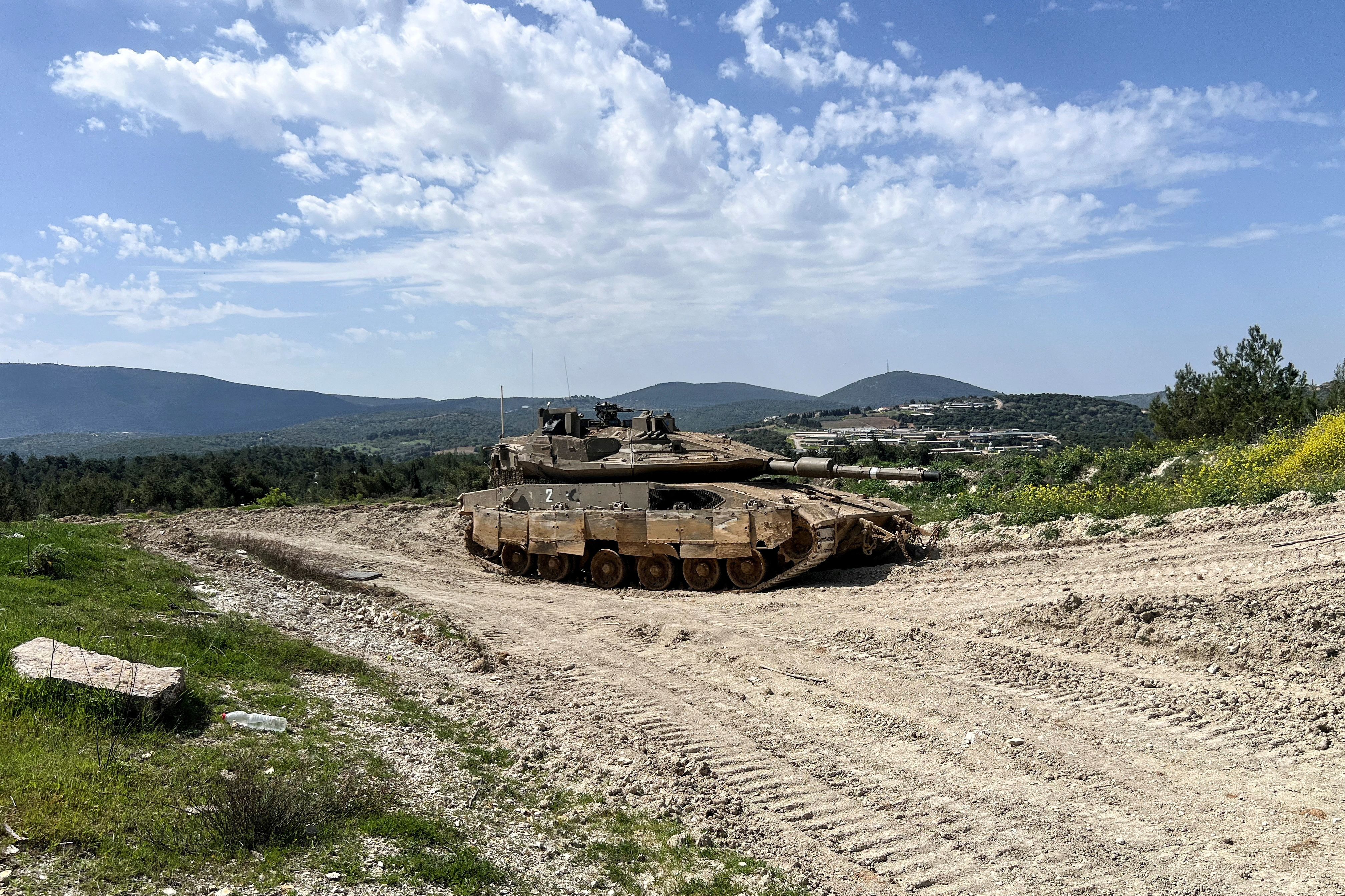 FILE PHOTO: Israeli military force positions at Israel-Lebanon border