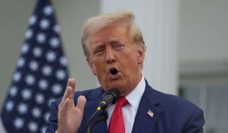 Republican presidential nominee and former U.S. President Donald Trump holds a press conference in Bedminster