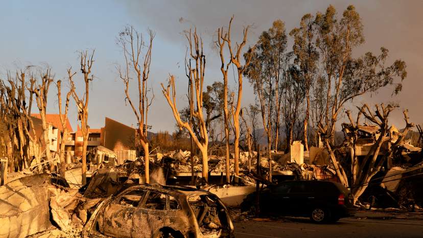 FILE PHOTO: Wildfires in Los Angeles