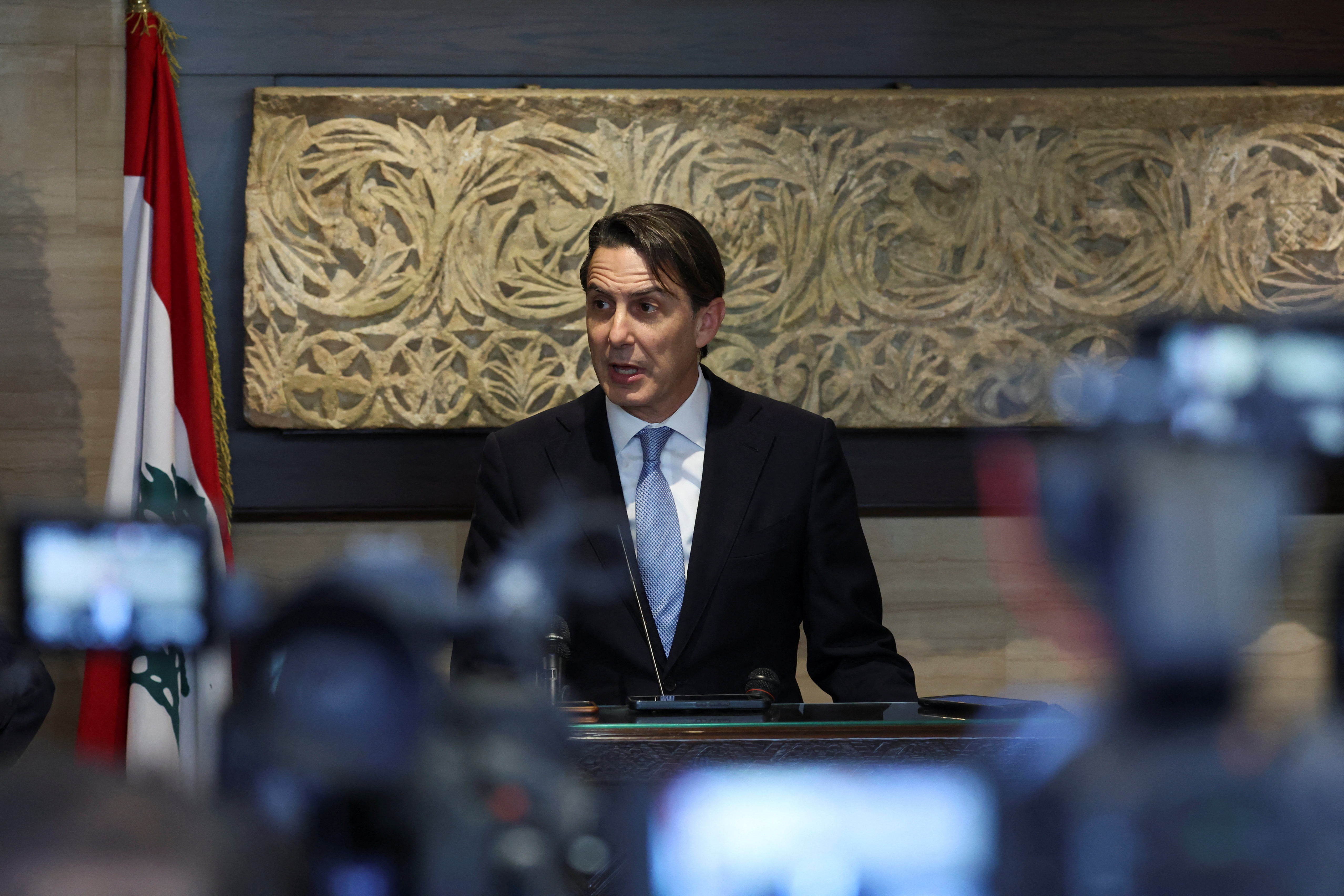 U.S. special envoy Amos Hochstein press conference in Beirut